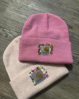 Carhartt Girl's Hand Embroidered Knit Beanie;  Girl Beanie Hat