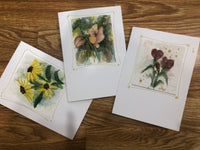 Handpainted Watercolor Floral Notecards