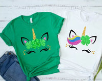 Girls St. Patrick's Day Unicorn T-shirt Youth