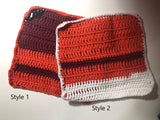 Hand Crocheted Washcloths; Hand Crocheted Dishcloths for fall