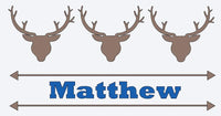 Boy's Personalized Deer Hunting Wall Decal; Personalized Deer Wall Decal; Baby Boy's Woodland Wall Decal with Name