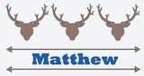 Boy's Personalized Deer Hunting Wall Decal; Personalized Deer Wall Decal; Baby Boy's Woodland Wall Decal with Name