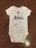 Baby Onsie Personalized with Name; Personalized Name Onsie; Onsie Personalized with Name and Initial
