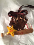 Personalized baseball Christmas Ornament; Softball Personalized Christmas Ornament