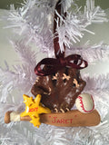 Personalized baseball Christmas Ornament; Softball Personalized Christmas Ornament