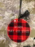First Christmas Country Ceramic Personalized Photo Ornament