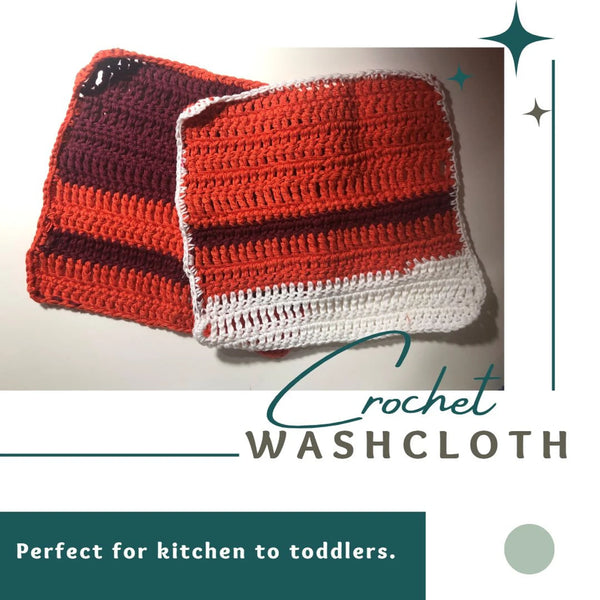 Hand Crocheted Washcloths; Hand Crocheted Dishcloths for fall
